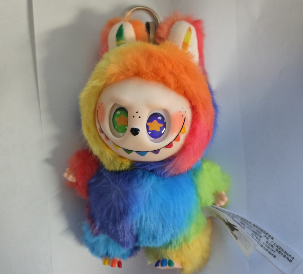 Labu Inspired Colorful Plush Monster Keychain